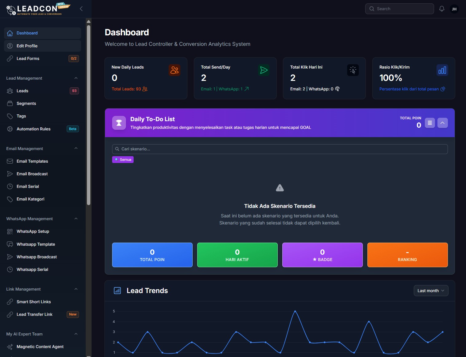 LeadCon AI Dashboard